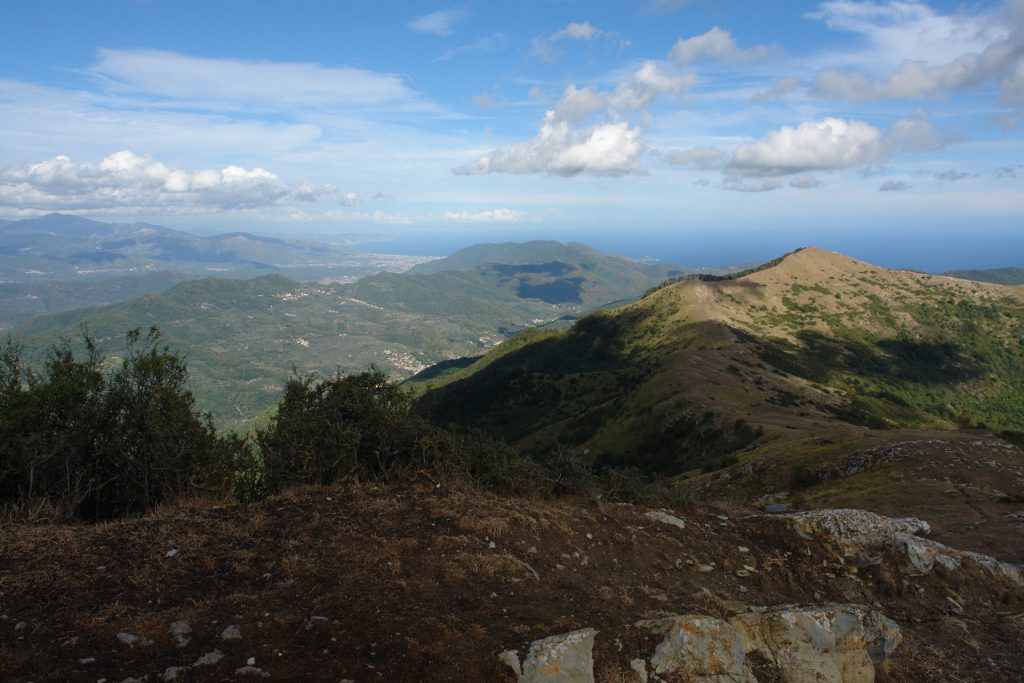 Blick vom Pizzo d'Evigno nach Nordosten Richtung Albenga