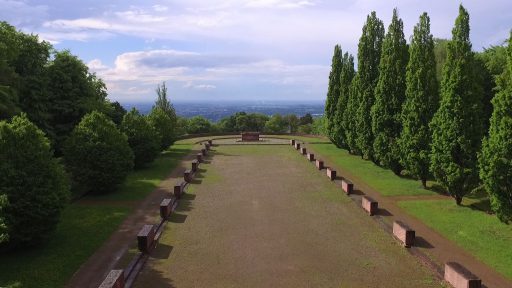 Heidelberger Ehrenfriedhof aus Blick einer Drohne