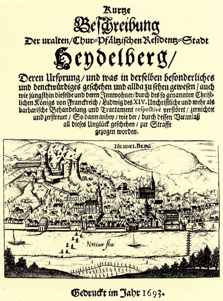 Flugblatt Heidelberg 1693