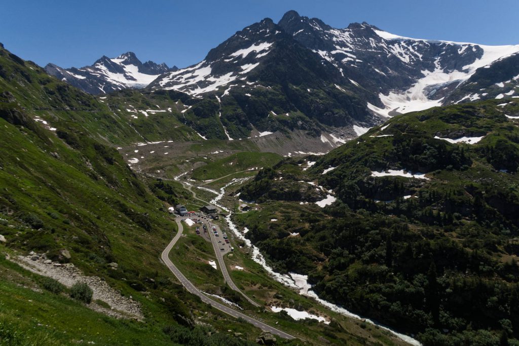 Blick auf die Steingletscherkurve