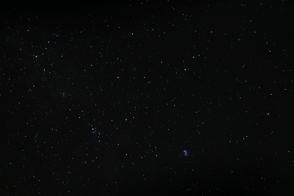 Kassiopeia, Andromeda und die Plejaden über Zagora