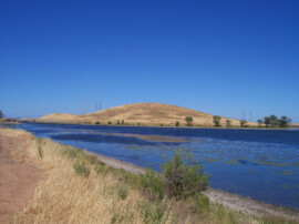 Der See: blau in gelb! San Luis Reservoir Kalifornien
