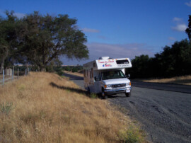 Unser Zuhause für vier Wochen am Ort der ersten Übernachtung Wohnmobil USA