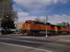 Rustikale Lok. Der Güterzug zog sich seeeeehr lange hin In Flaggstaff