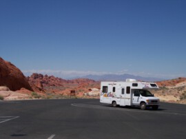 Unsere Karre im Valley of Fire Wohnmobil, Valley of Fire