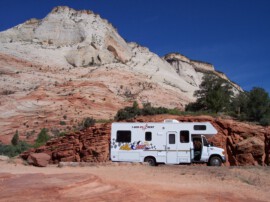 Auch Zion ^^ Und unser Schiffchen Wohnmobil im Zion National Park