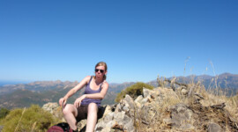 Ich völlig kaputt am höchsten Punkt, den ich erreicht habe, unmittelbar vor der Umkehr ^^ Debbies merkwürdiges Selfie