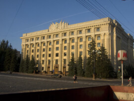 Tannenbäume mitten in der Stadt - das hat irgendwie was Sibirisches :D Tannenbäume am Freiheitsplatz